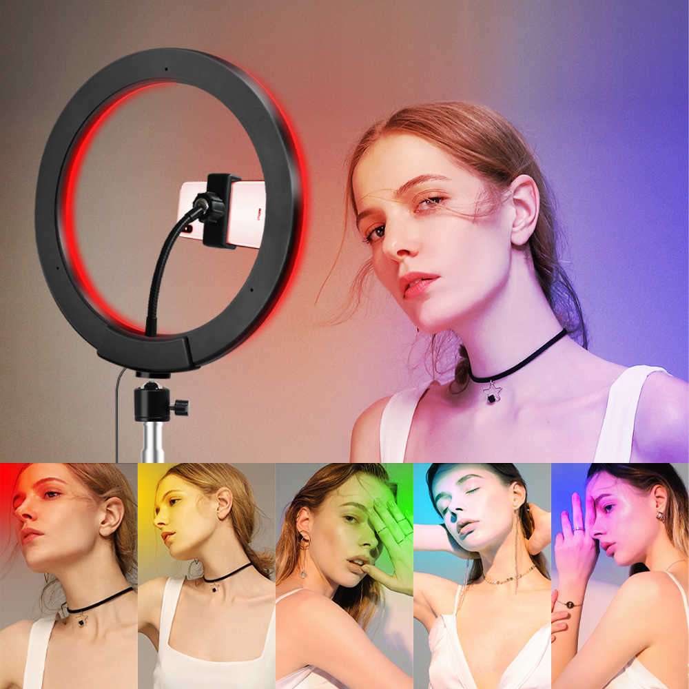 ARO DE LUZ DE 26 CM MULTICOLOR + TRIPODE DE 2,10 MTS - Image 2