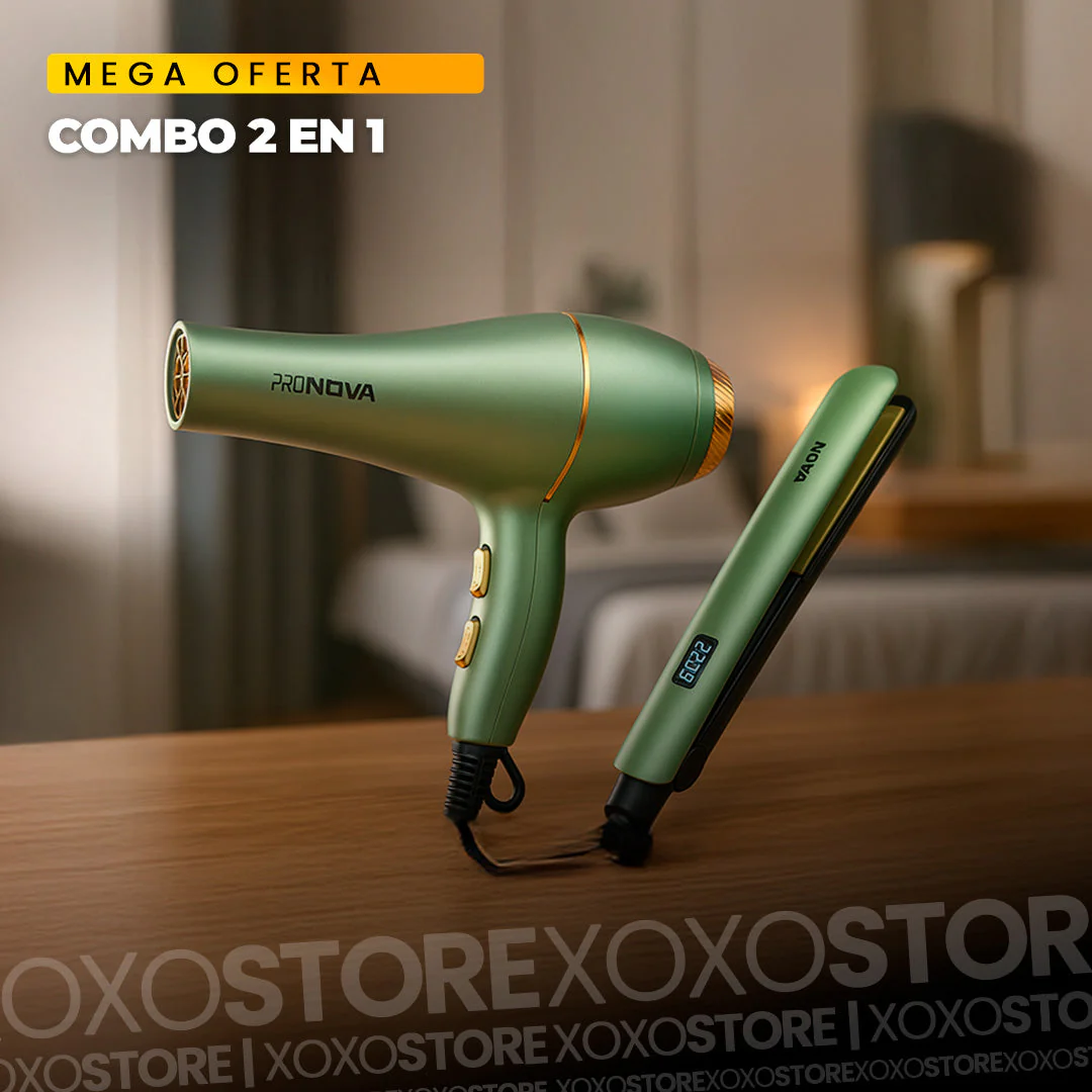 Combo 2 en 1 Pronova incluye secador de cabello mas plancha de cabello