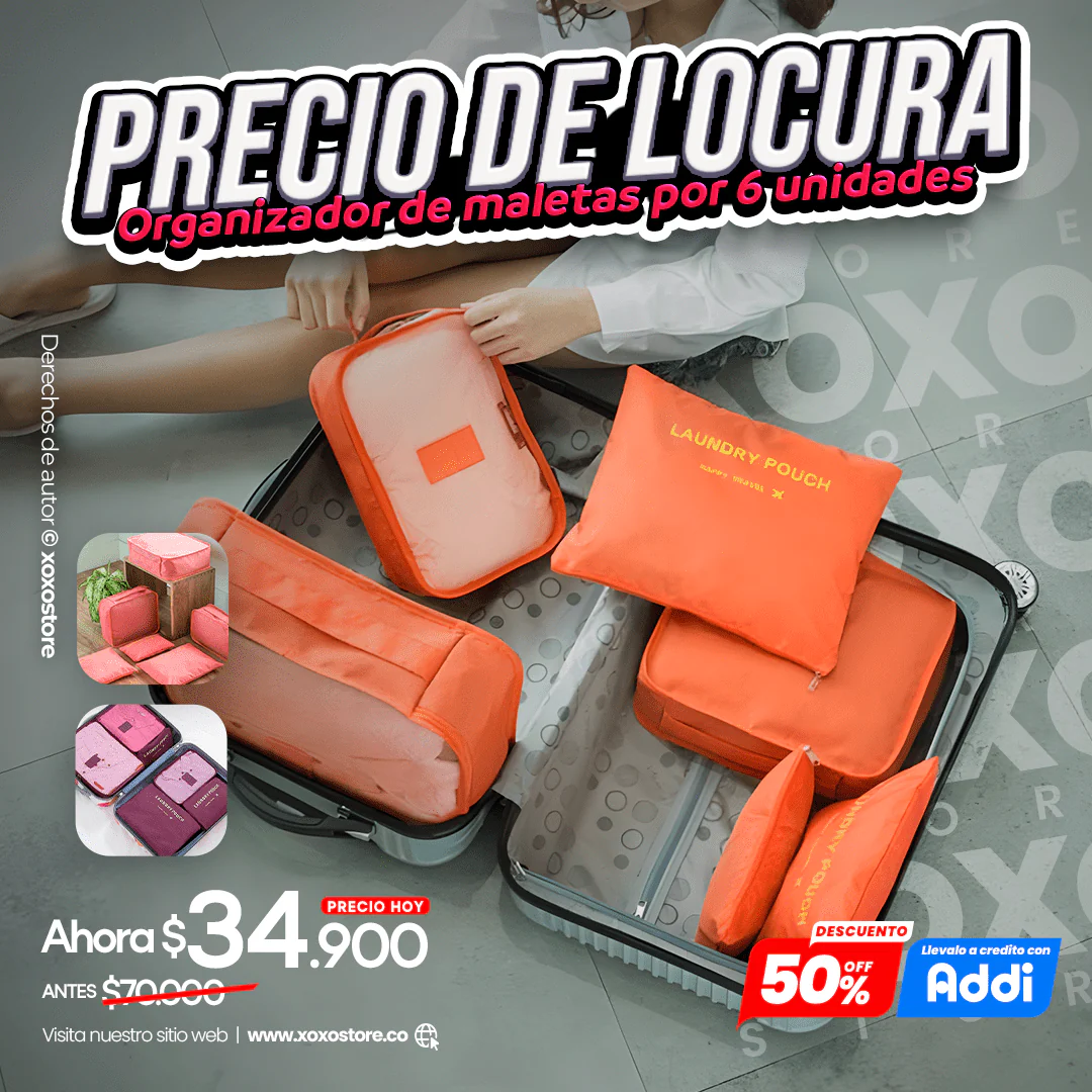 Organizador de maletas de viaje x6 unidades