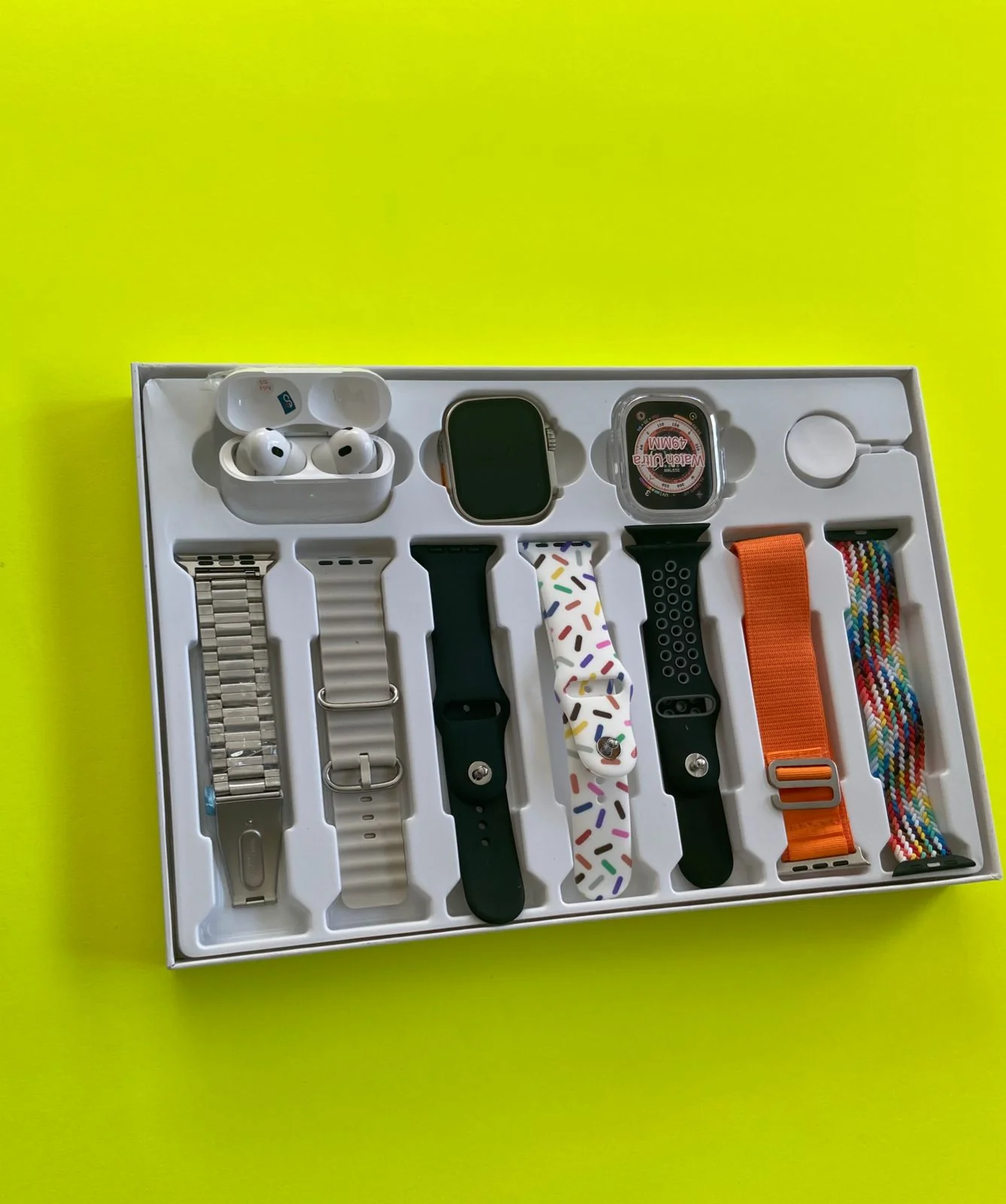 Super Combo reloj+audifonos y 7 correas intercambieables