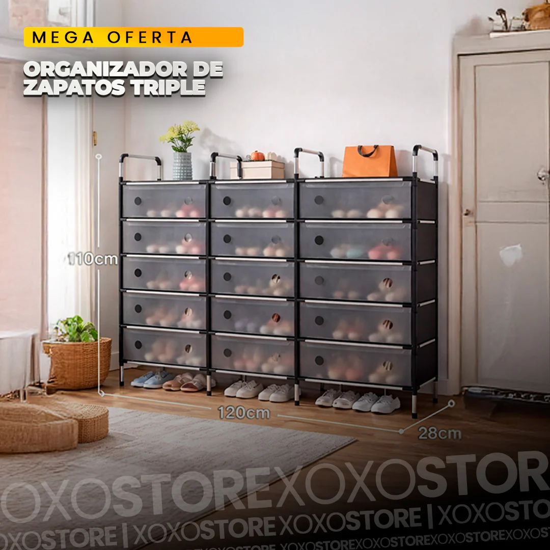 Zapatero con tapa de 3 cuerpos